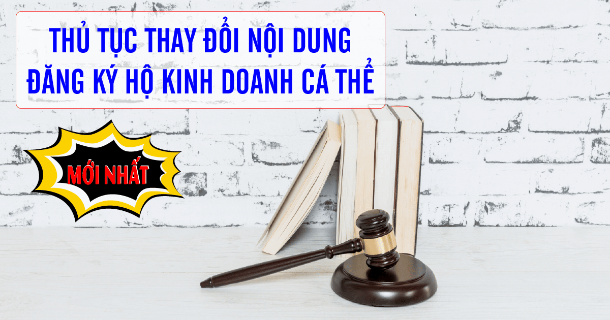 Thủ tục thay đổi kinh doanh hộ cá thể