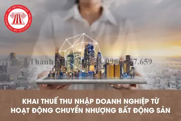 thu nhập từ chuyển nhượng bất động sản